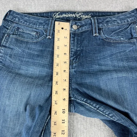 Vintage American Eagle Bootcut Jeans Women 10/31X27 Blue medium wash Mid Rise - Picture 7 of 12